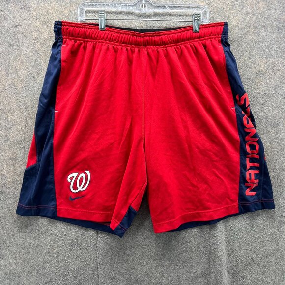 Washington Nationals Shorts Men XL Red Navy Nike Dri-FIT Authentic Collection - Picture 1 of 11